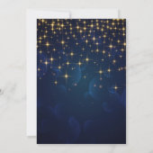 Stars Cake Marine Blue Sweet 16 Invitation (Dos)