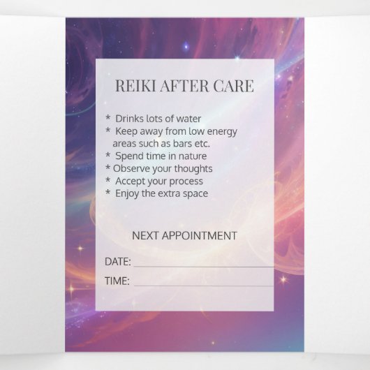 *~* Stars célestes Photo Logo QR Trifold Brochure (Intérieur au milieu)