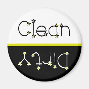 Stars Clean Dirty Dishwasmachine Magnet Magneet