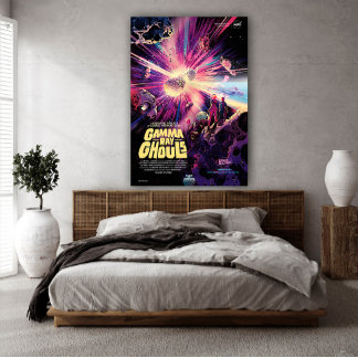 Stars Collision Rainbow Explosion Canvas Afdruk