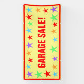 Stars colorés Garage Vente Bannière (Verticale)