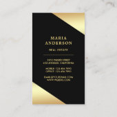 Stars Confetti Chic Gold Antiek Key Real Estate Visitekaartje (Achterkant)