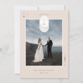 Stars de lune céleste Monogramme Boho Merci Photo (Devant)