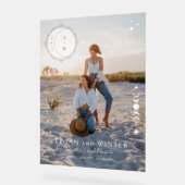 Stars de lune céleste Monogramme Mariage de bienve (Angle)