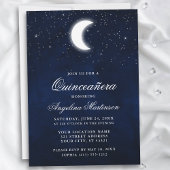 Stars de lune céleste Quinceanera Invitation