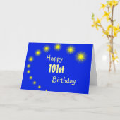 Stars Design Carte personnalisée 101e anniversaire (Fleur jaune)