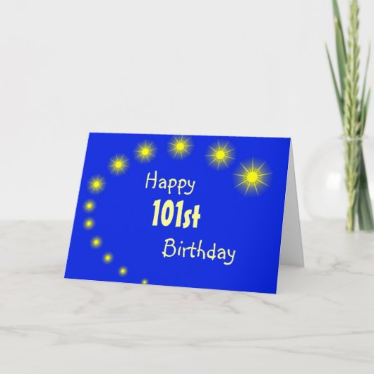 Stars Design Carte personnalisée 101e anniversaire (Devant)