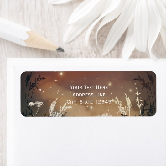 Stars en bruiloft in het Rustic Night Sky Etiket (Insitu)