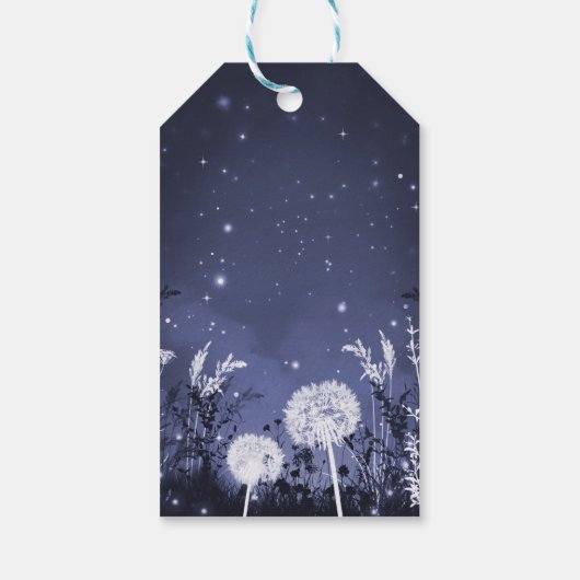 Stars en bruiloft van Twilight Sky Cadeaulabel (Achterkant)