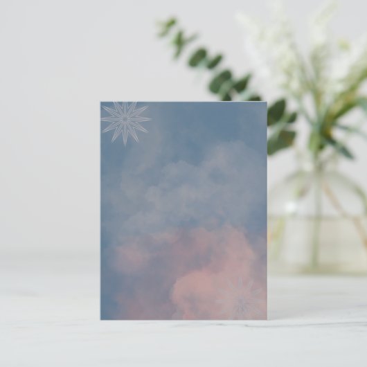 Stars en Clouds Sky Uitnodiging Briefkaart (Staand voorkant)