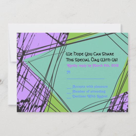 Stars en détresse Bar Bat mitzvah Invitation Répon (Devant)