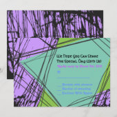 Stars en détresse Bar Bat mitzvah Invitation Répon (Devant / Derrière)