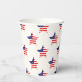 Stars en strepen, 4 juli patriottisch papieren bekers (Achterkant)