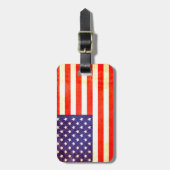 Stars en strepen Amerikaanse vlag bagagelabel (Voorkant verticaal)
