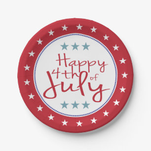 Stars en Stripes 4 juli-Bord Papieren Bordje