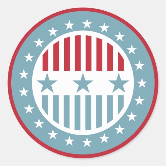 Stars en Stripes 4 juli stickers (Voorkant)