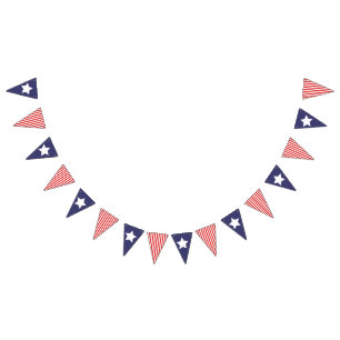 Stars en Stripes   4e juli/Dag van de Arbeid Vlaggetjes