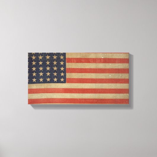 Stars en Stripes Amerikaanse vlag Canvas Afdruk (Voorkant)
