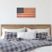 Stars en Stripes Amerikaanse vlag Canvas Afdruk (Insitu (Slaapkamer))