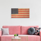Stars en Stripes Amerikaanse vlag Canvas Afdruk (Insitu (Woonkamer))