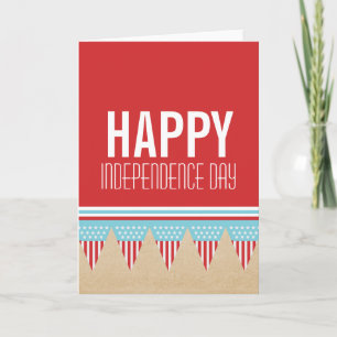 Stars en Stripes Banner Juli 4e Kaart