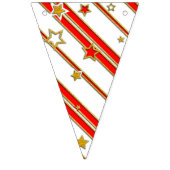 Stars en Stripes - Blue Red Gold White Pattern 1 Vlaggetjes (Derde vlag)