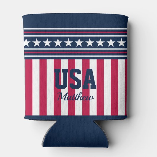 Stars en Stripes genaamd American Styled Blikjeskoeler (Achterkant)