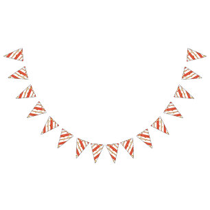 Stars en Stripes - Red Gold White Pattern 1 Vlaggetjes
