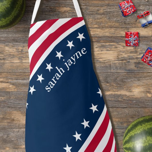 Stars en Stripes Red White Blue Apron Schort