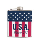 Stars en Stripes Red White Blue Heupfles (Voorkant)