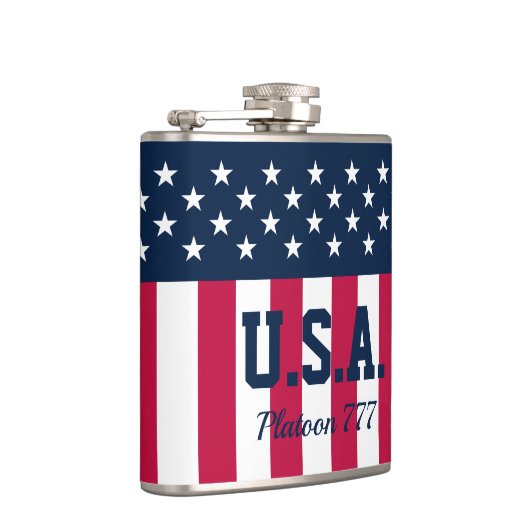 Stars en Stripes Red White Blue Heupfles (Rechts)