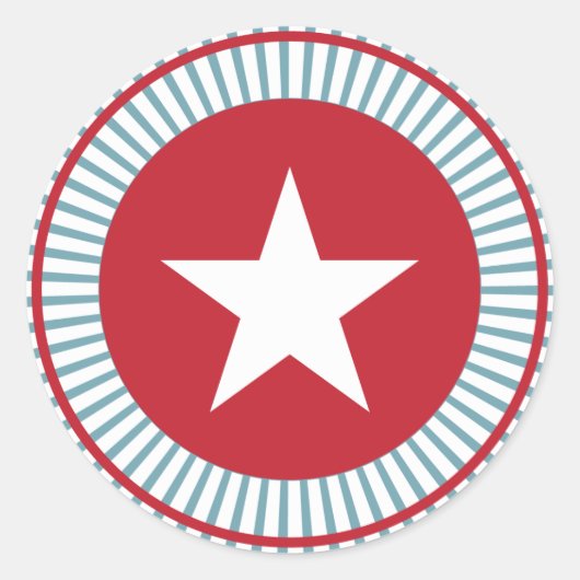 Stars en Stripes Swirl 4 juli stickers (Voorkant)