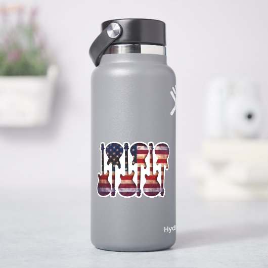 Stars en Stripes uit de VS Sticker (HydroFlask)