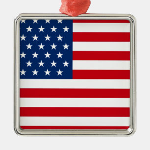 Stars en Stripes USA Metalen Ornament