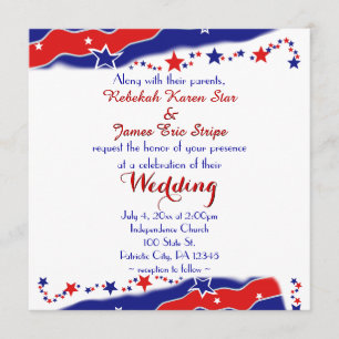 Stars en Stripes Wedding Kaart