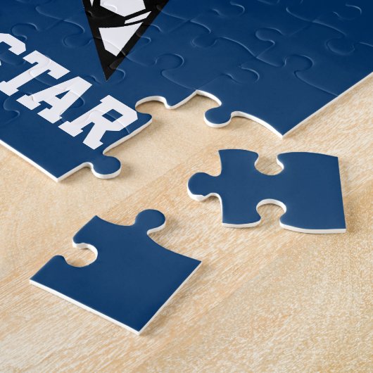 Stars en strips Soccer Goal Legpuzzel (Zijkant)