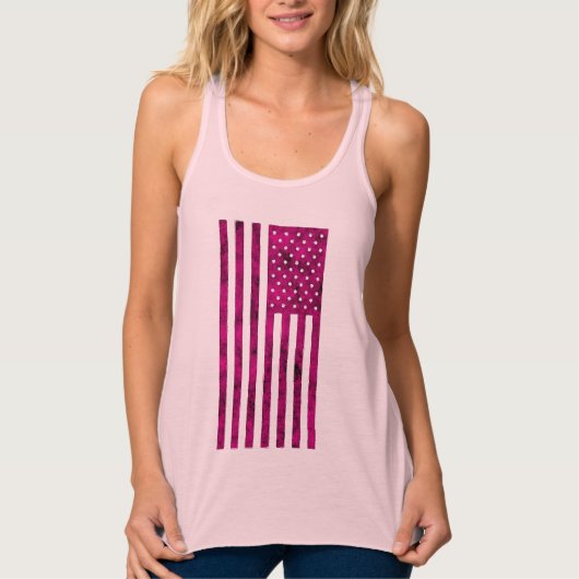 Stars en strips US Flag Design Tanktop (Voorkant)