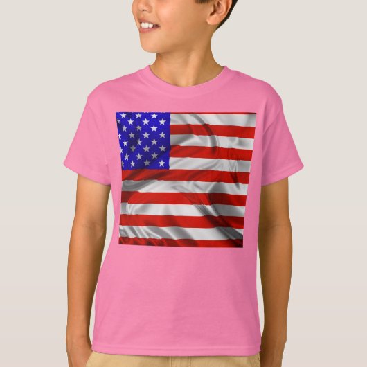 Stars et rayures Usa Silk Flag T-shirt (Devant)