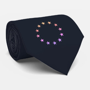 Stars - Europe - Europa - EU-vlag - Schlips marine Stropdas