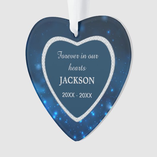 Stars Forever Faux Diamond Frame Pet Memorial (devant)