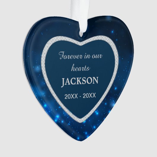 Stars Forever Faux Diamond Frame Pet Memorial (devant)