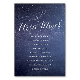 Stars Galaxy Mariage Carte de siège Ursa Mineure