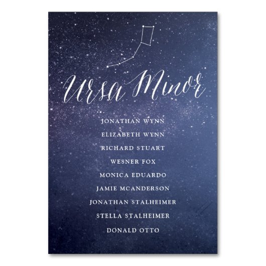 Stars Galaxy Mariage Carte de siège Ursa Mineure (Par défaut)