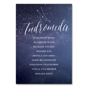 Stars Galaxy Mariage Carte graphique de siège Andr
