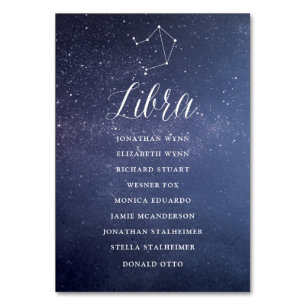 Stars Galaxy Mariage Siège Carte Carte Libra