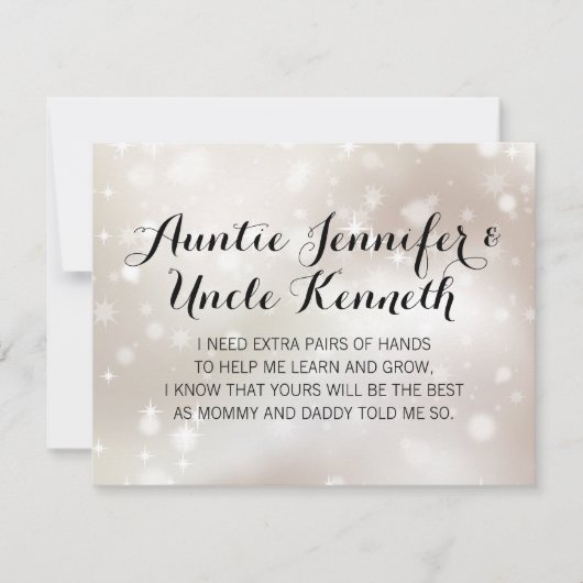 Stars Gold zal je mijn godouders voorstellen Kaart (Voorkant)