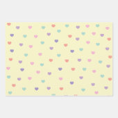 Stars Hearts Rainbow Pastels Wrapping Paper Sheets (Voorkant 2)