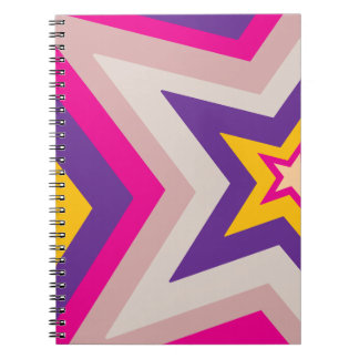 Stars in colourful formation Spiral Photo Notebook Notitieboek