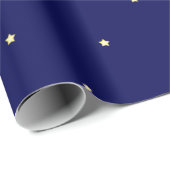 Stars in Midnight Blue Sky fantastisch Cadeaupapier (Rol Hoek)