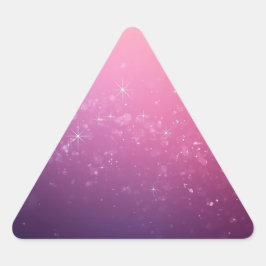 Stars In Pink Space Driehoek Sticker